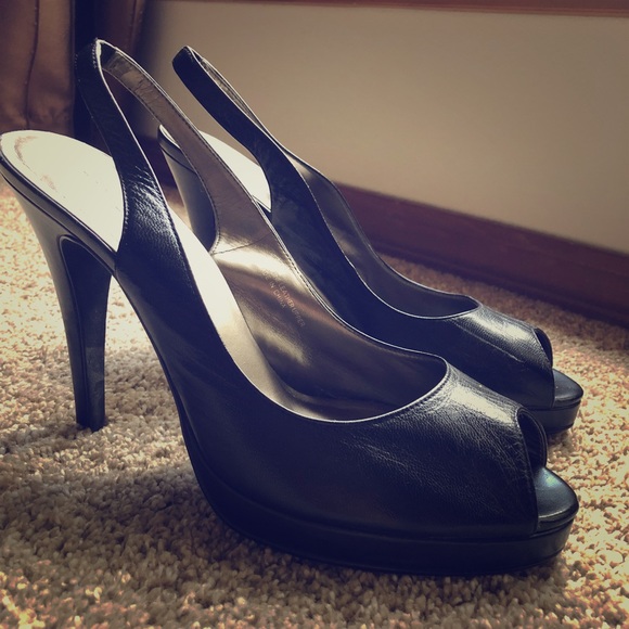 Preview International Shoes - Black Open Toe High Heels